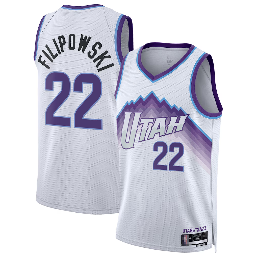 Johmsee U.Jazz #22 Kyle Filipowski White Swingman Jerseys - Association Edition