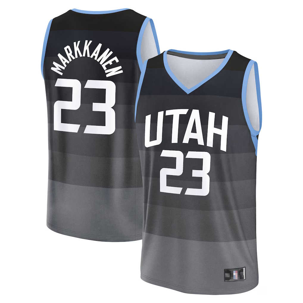 Johmsee U.Jazz #23 Lauri Markkanen Fanatics Black 2025-2026 City Edition Fast Break Jerseys