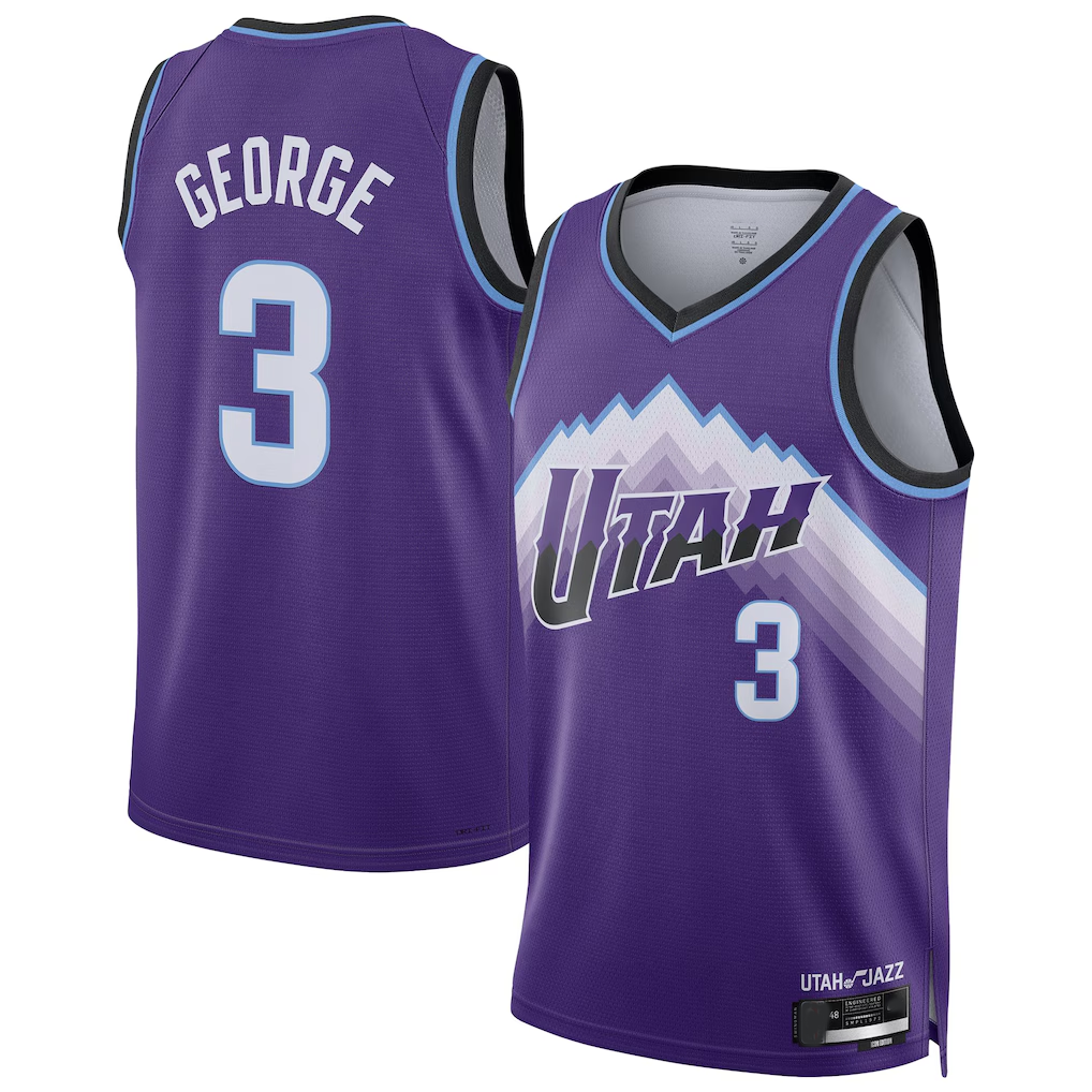 Johmsee U.Jazz #3 Keyonte George Purple Swingman Jerseys - Icon Edition