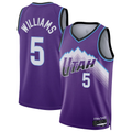 Johmsee U.Jazz #5 Cody Williams Purple Swingman Jerseys - Icon Edition