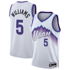 Johmsee U.Jazz #5 Cody Williams White Swingman Jerseys - Association Edition