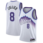 Johmsee U.Jazz #8 Isaiah Collier White Swingman Jerseys - Association Edition