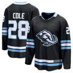 Johmsee U.Mammoth #28 Ian Cole Black Home Breakaway Player Jerseys