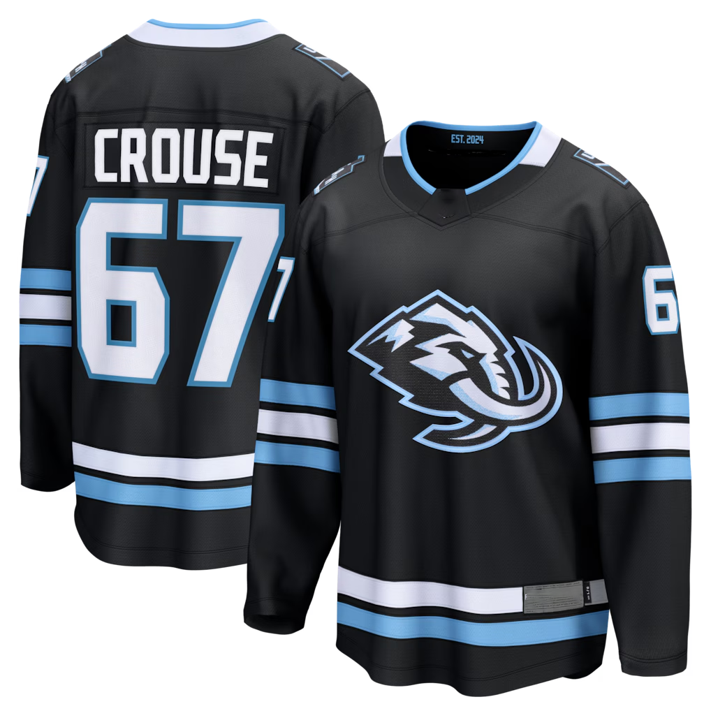 Johmsee U.Mammoth #67 Lawson Crouse Black Home Breakaway Player Jerseys