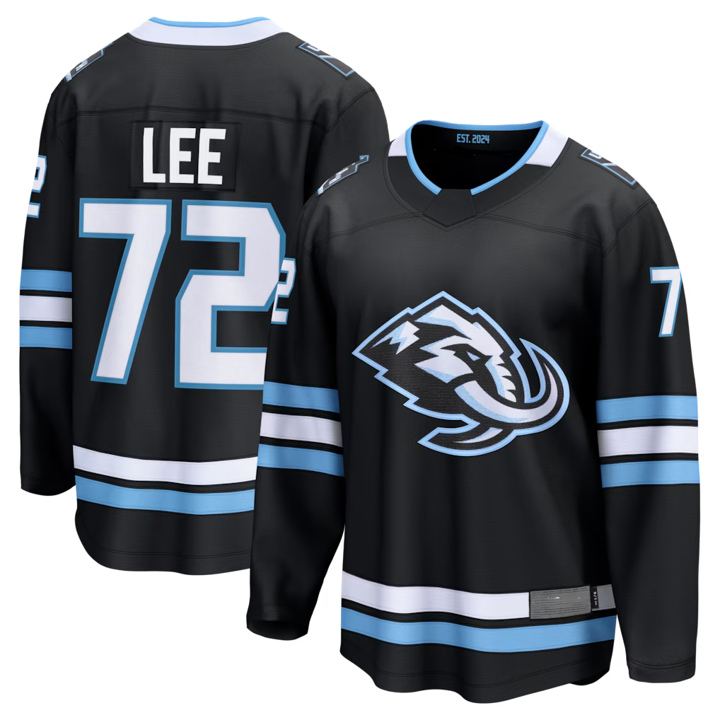 Johmsee U.Mammoth #72 Anders Lee Black Home Breakaway Jerseys