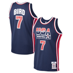 Johmsee USA Basketball #7 Larry Bird Mitchell & Ness Navy 1992 Dream Team Authentic Jerseys