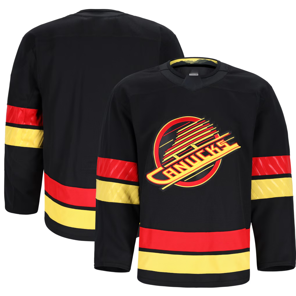Johmsee V.Canucks Black Alternate Authentic Pro Jerseys