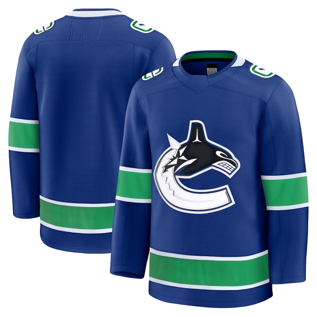 Johmsee V.Canucks Blue Home Premium Jerseys
