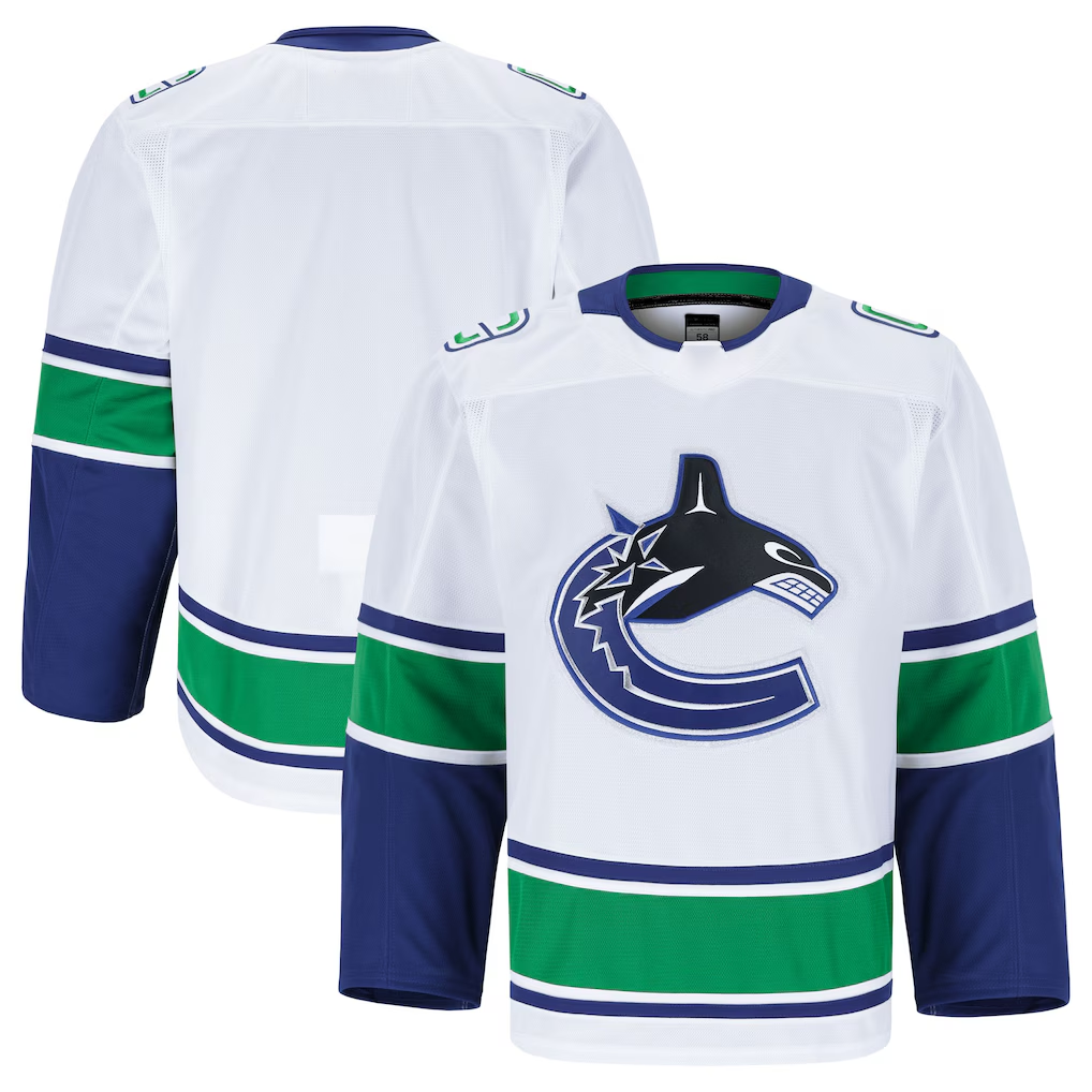 Johmsee V.Canucks White Away Authentic Pro Jerseys