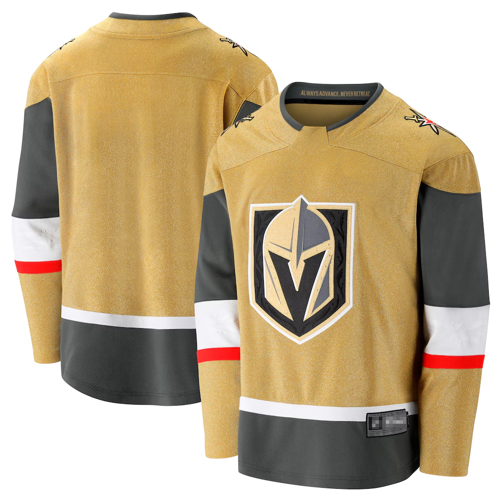 Johmsee VG.Knights Gold Home Breakaway Stitched Jerseys