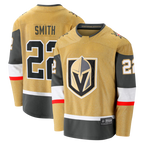 Johmsee V.Golden Knights #22 Cole Smith Gold Home Breakaway Jerseys
