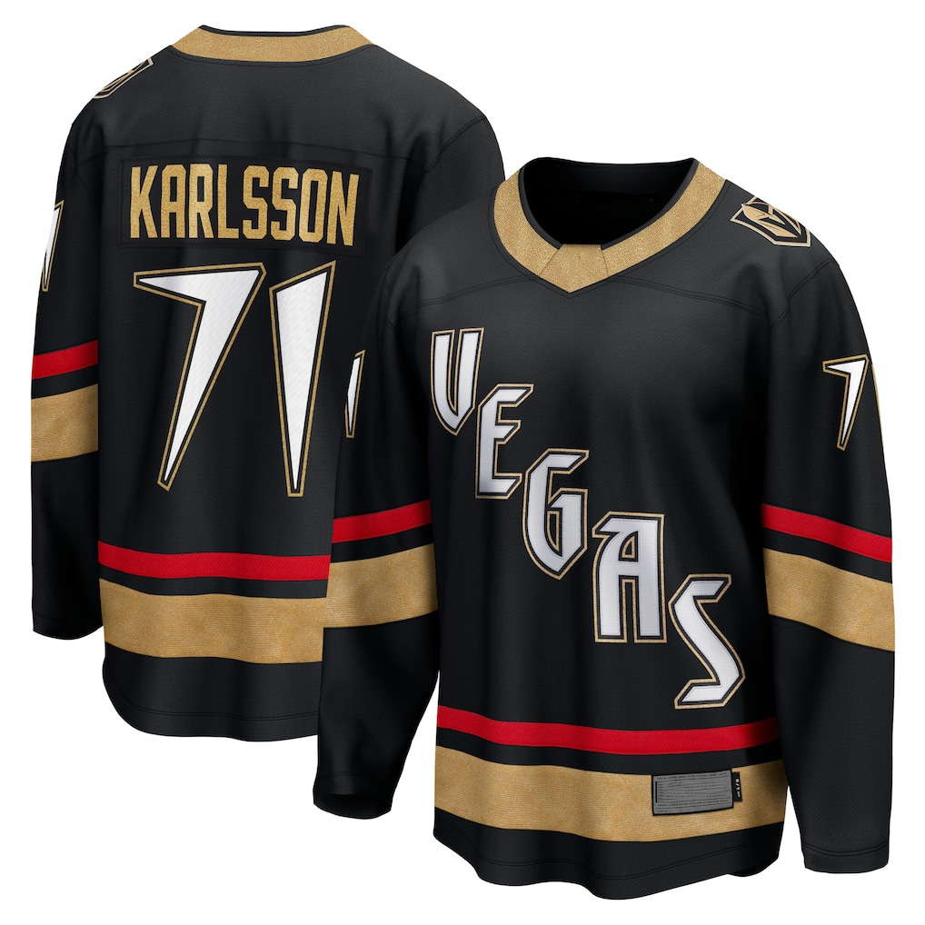 Johmsee VG.Knights #71 William Karlsson Black Special Edition 2.0 Breakaway Player Jerseys
