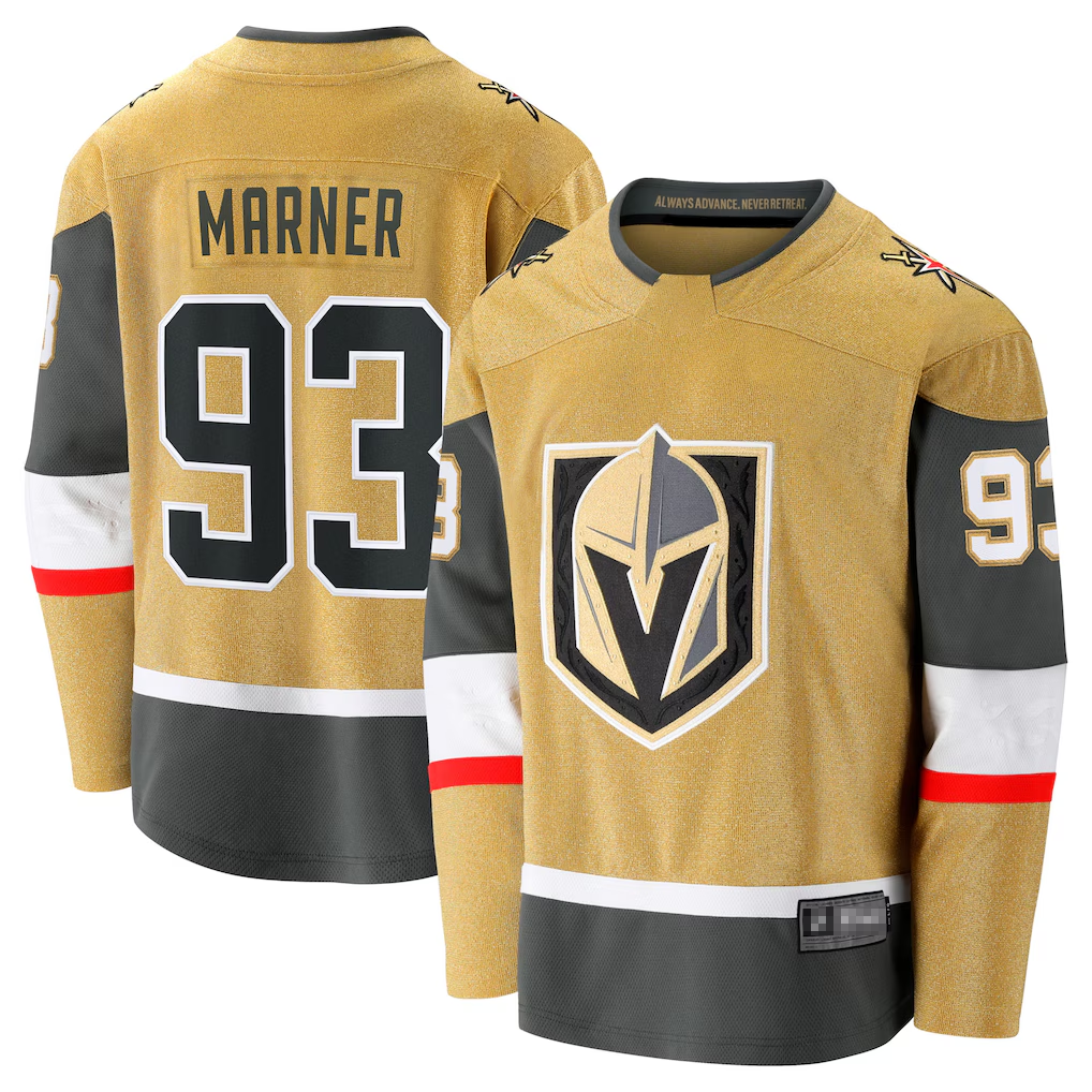 Johmsee VG.Knights #93 Mitch Marner Gold Home Breakaway Stitched Jerseys