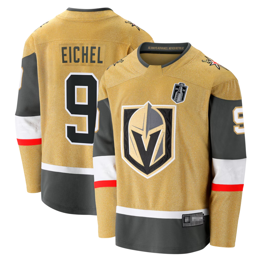 Johmsee VG.Knights #9 Jack Eichel Gold 2026 Stanley Cup Final Breakaway Jerseys