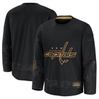 Johmsee W.Capitals Black 2024 Military Appreciation Practice Jerseys