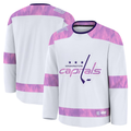 Johmsee W.Capitals White 2024 Hockey Fights Cancer Practice Jerseys