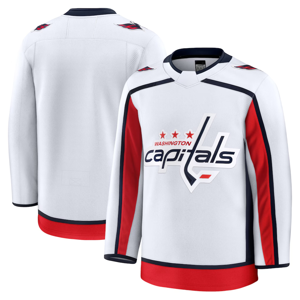 Johmsee W.Capitals White Away Premium Jerseys