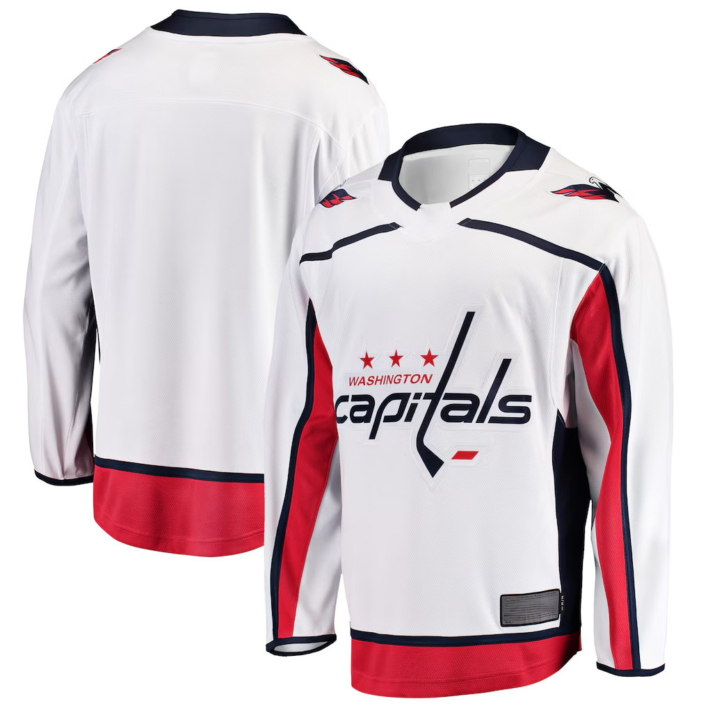 Johmsee W.Capitals White Breakaway Away Jerseys