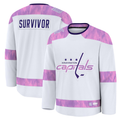 Johmsee W.Capitals White Hockey Fights Cancer Survivor Practice Jerseys