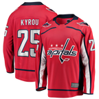 Johmsee W.Capitals #25 Jordan Kyrou Red Home Breakaway Jerseys