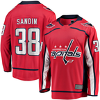 Johmsee W.Capitals #38 Rasmus Sandin Red Home Breakaway Jerseys