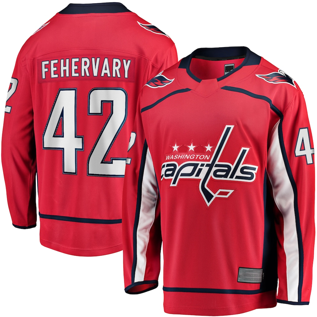 Johmsee W.Capitals #42 Martin Fehervary Red Home Breakaway Player Jerseys