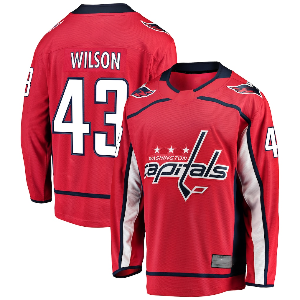 Johmsee W.Capitals #43 Tom Wilson Red Home Breakaway Player Jerseys