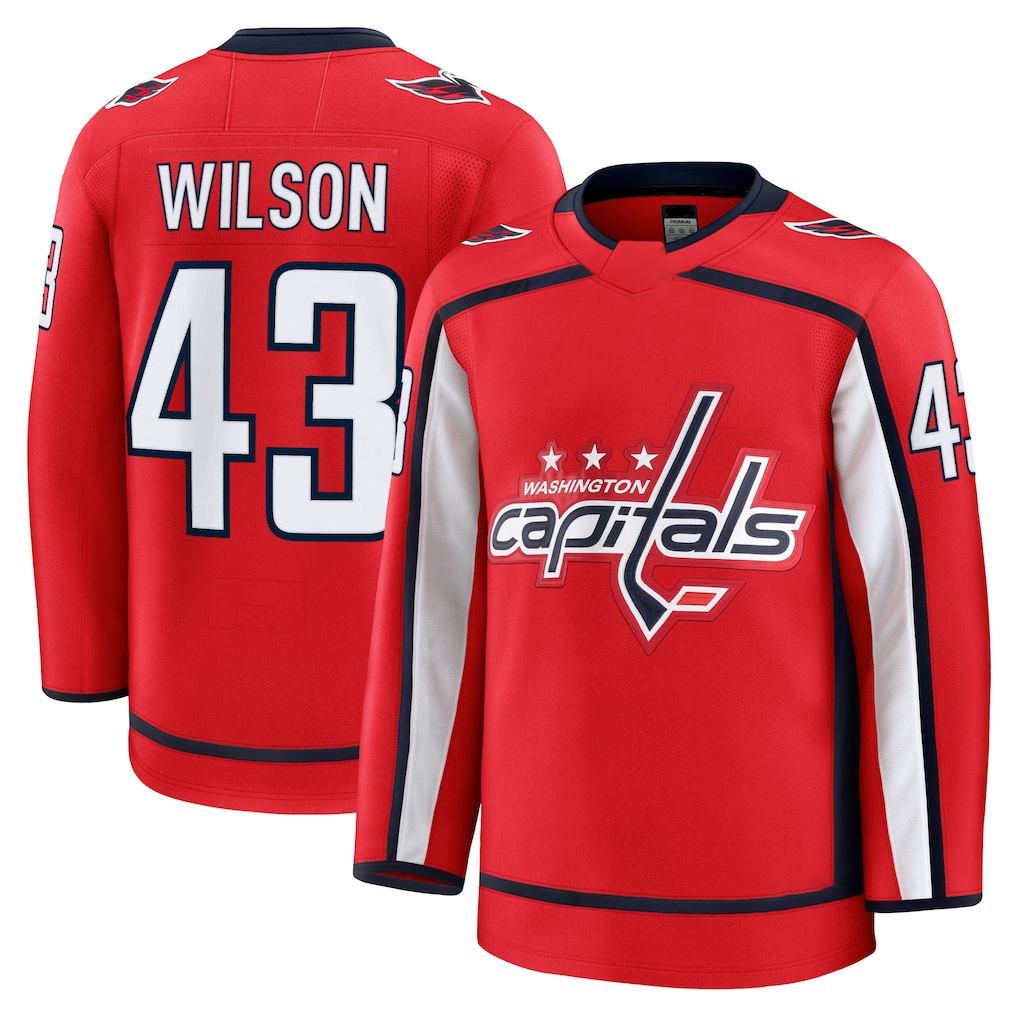 Johmsee W.Capitals #43 Tom Wilson Red Home Premium Jerseys