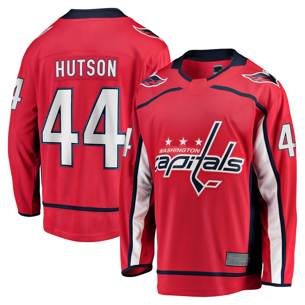 Johmsee W.Capitals #44 Cole Hutson Red Home Breakaway Jerseys