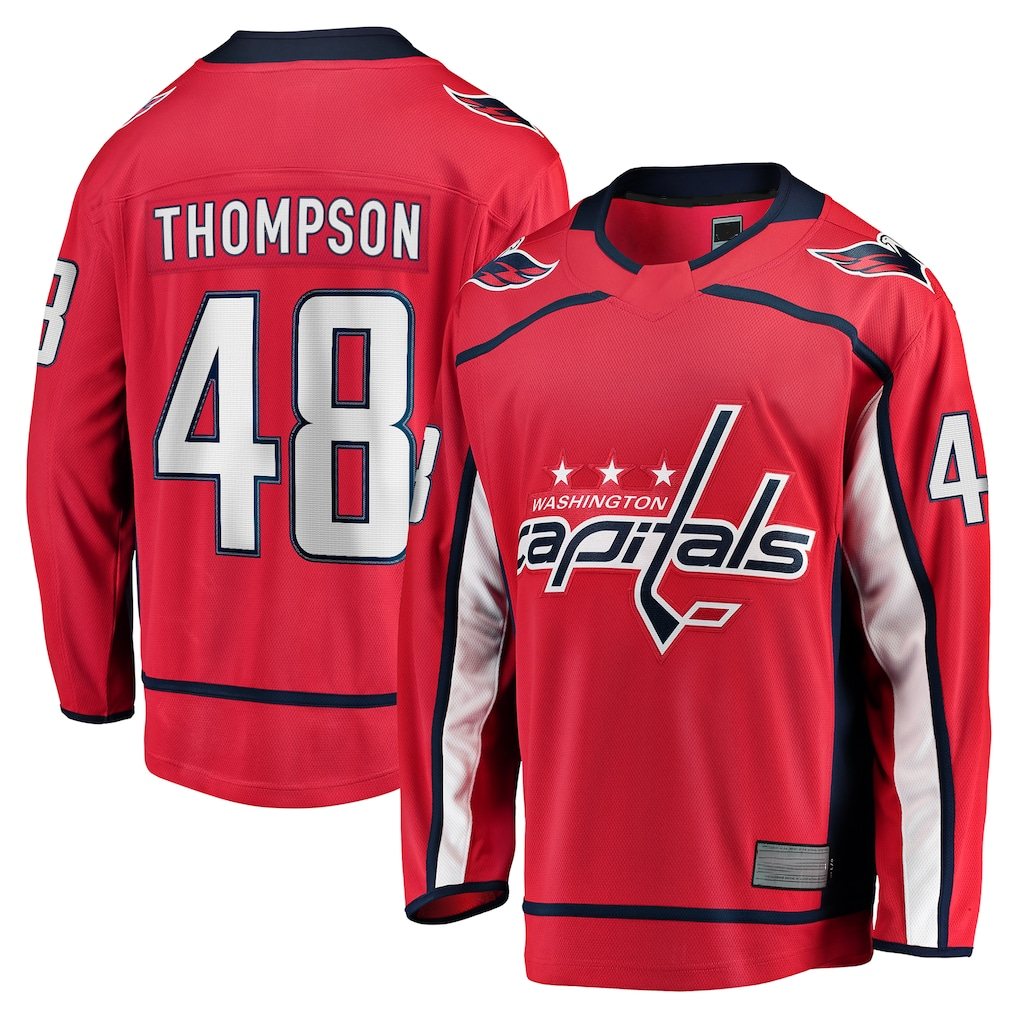 Johmsee W.Capitals #48 Logan Thompson Red Home Premier Breakaway Player Jerseys