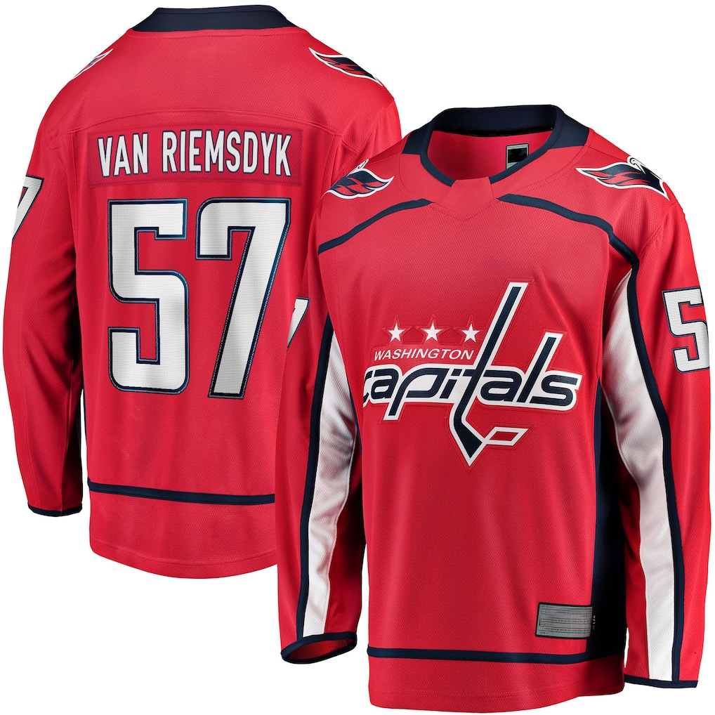 Johmsee W.Capitals #57 Trevor van Riemsdyk Red Home Breakaway Jerseys