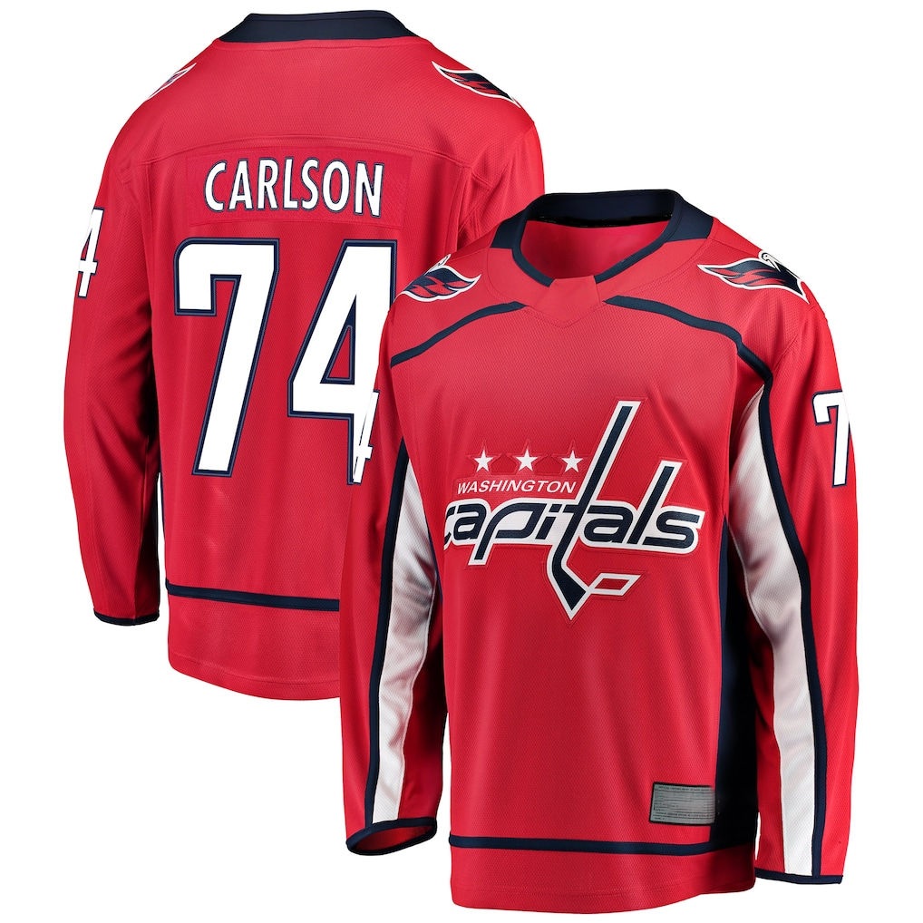 Johmsee W.Capitals #74 John Carlson Red Home Breakaway Player Jerseys