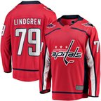 Johmsee W.Capitals #79 Charlie Lindgren Red Home Breakaway Player Jerseys