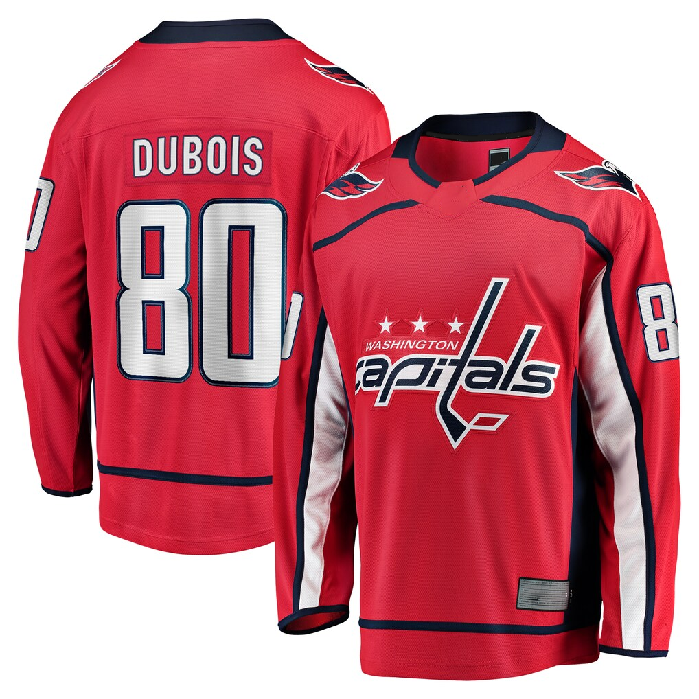 Johmsee W.Capitals #80 Pierre-Luc Dubois Red Home Premier Breakaway Player Jerseys