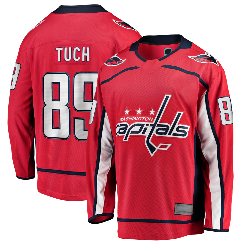 Johmsee W.Capitals #89 Alex Tuch Red Home Breakaway Jerseys