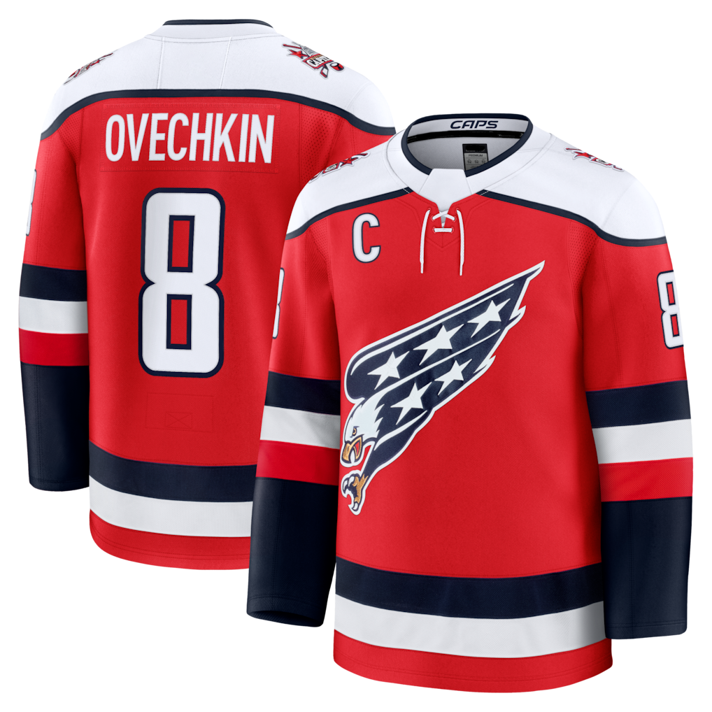 Johmsee W.Capitals #8 Alexander Ovechkin Red Alternate Premium Player Jerseys