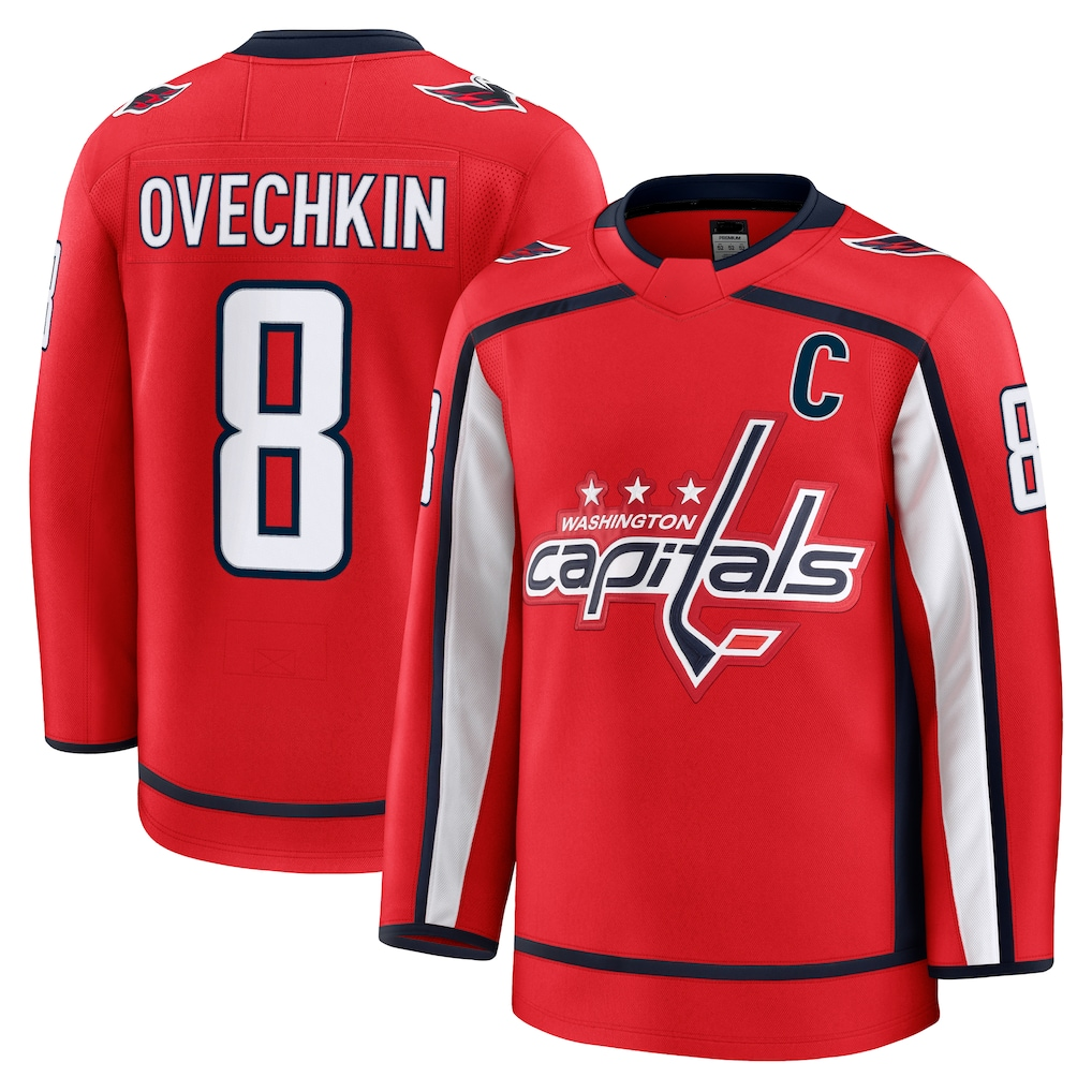 Johmsee W.Capitals #8 Alexander Ovechkin Red Home Premium Jerseys