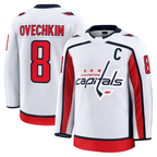 Johmsee W.Capitals #8 Alexander Ovechkin White Away Premium Jerseys