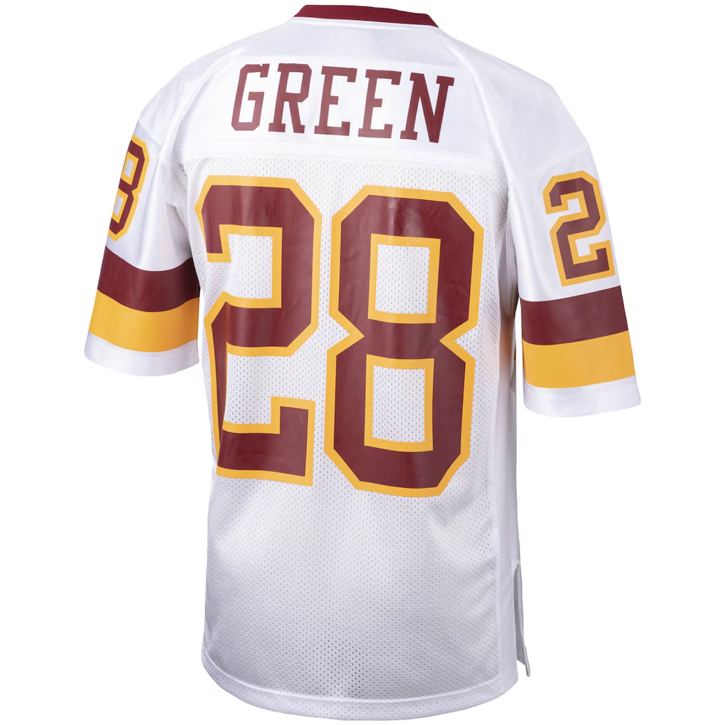 Johmsee W.Commanders 1991 #28 Darrell Green Mitchell & Ness White Authentic Throwback Retired Player Stitched Puhic Jersey