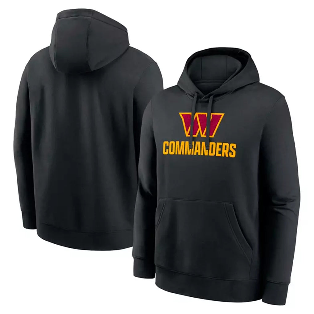 Johmsee W.Commanders Black Pullover Hoodies Home Game Blank Player Stitched Jerseys