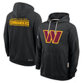 Johmsee W.Commanders Gray LOGO Performance Pullover Hoodies Game Blank Player Stitched Jerseys