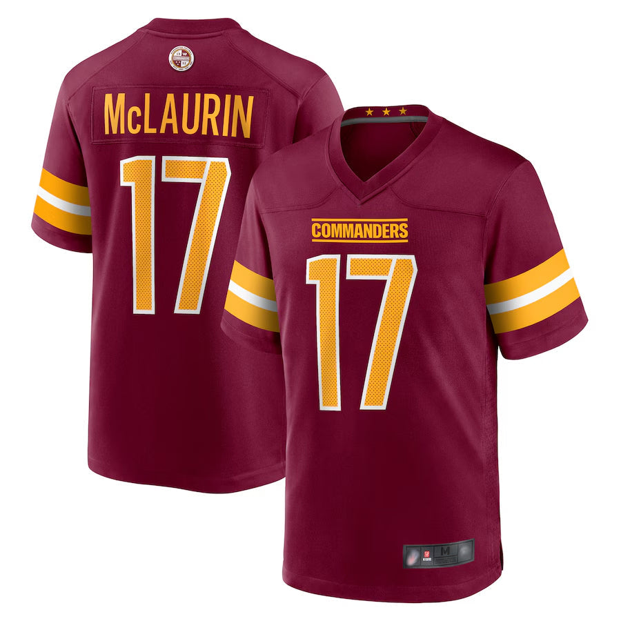 Johmsee W.Commanders Home Game Jerseys - Burgundy - #17 Terry McLaurin Player Stitched Jerseys