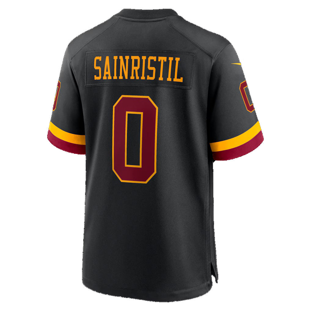 Johmsee W.Commanders #0 Mike Sainristil Black Hail Raiser Alternate Game Stitched Jerseys
