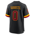 Johmsee W.Commanders #0 Mike Sainristil Black Hail Raiser Alternate Game Stitched Jersey