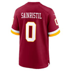 Johmsee W.Commanders #0 Mike Sainristil Burgundy Game Stitched Jersey