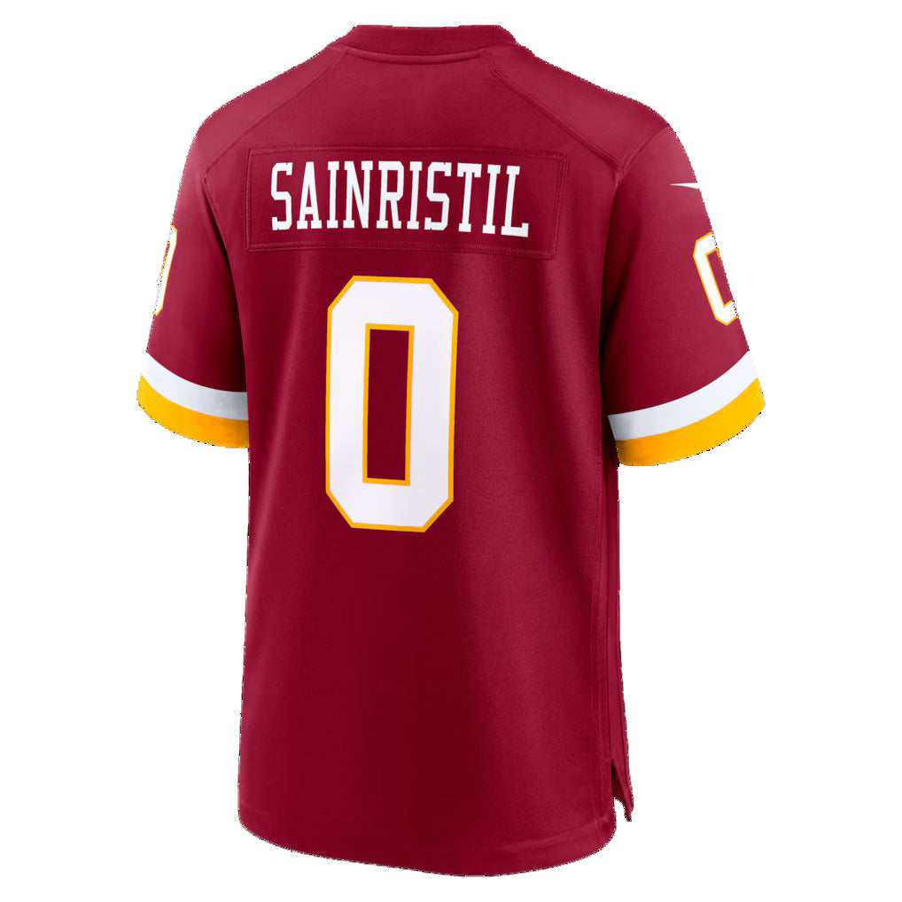 Johmsee W.Commanders #0 Mike Sainristil Burgundy Game Stitched Jersey
