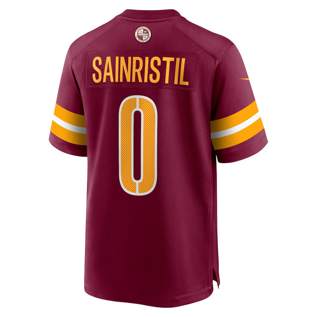 Johmsee W.Commanders #0 Mike Sainristil Burgundy Game Stitched Jerseys