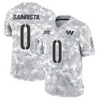 Johmsee W.Commanders #0 Mike Sainristil Player Arctic Camo Salute to Service Limited Stitched Jerseys
