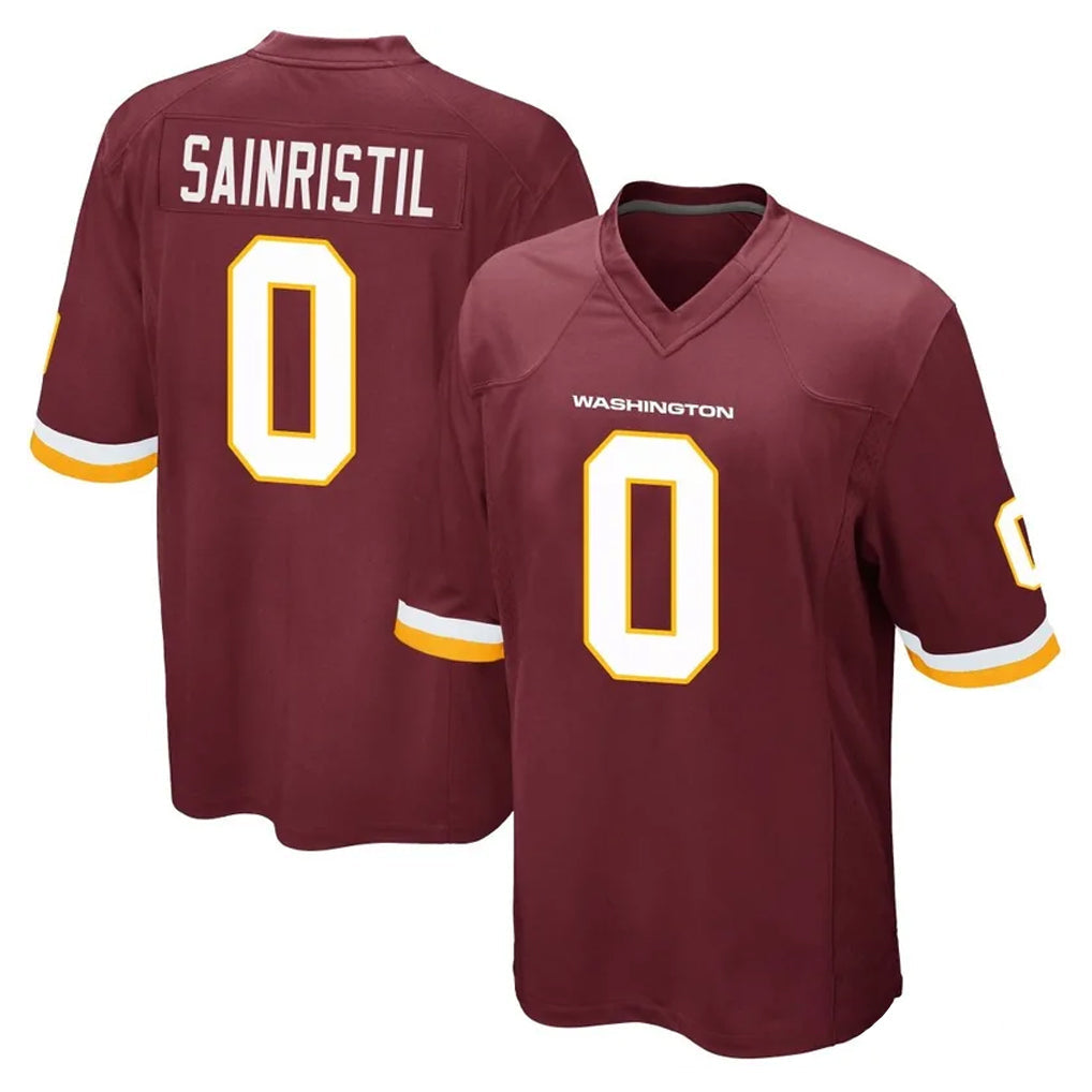 Johmsee W.Commanders #0 Mike Sainristil Player Burgundy Team Color Home Game Stitched Jerseys