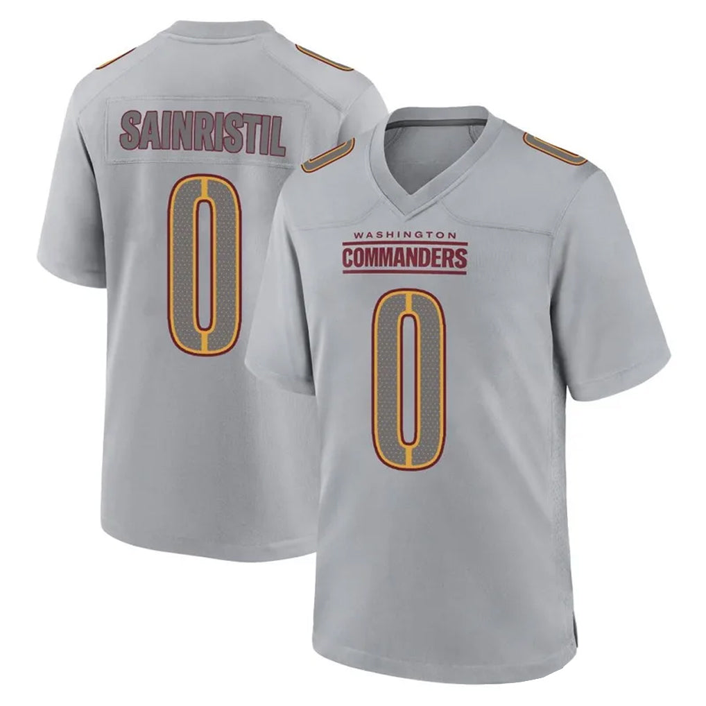 Johmsee W.Commanders #0 Mike Sainristil Player Gray Atmosphere Fashion Home Game Stitched Jerseys
